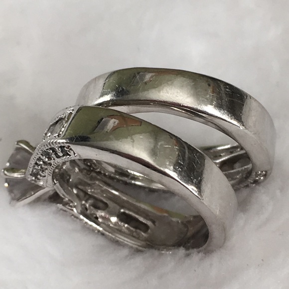 Engagement Wedding Band CZ Ring Set 6 - Picture 14 of 14